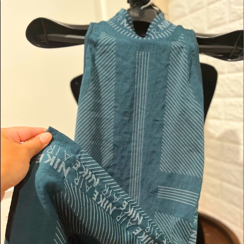 Nike Bluish Gray mock neck fitted mini dress. Size small US